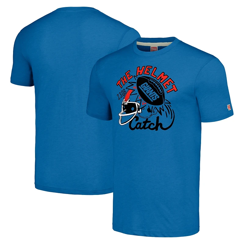 T-shirt triple mélange Hyper Local Hommage Royal New York Giants pour hommes