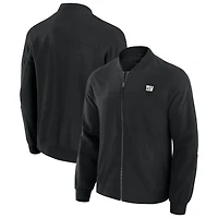 Men's J. Palmer Black New York Giants Lightweight Cover-4 Tri-Blend Full-Zip Jacket