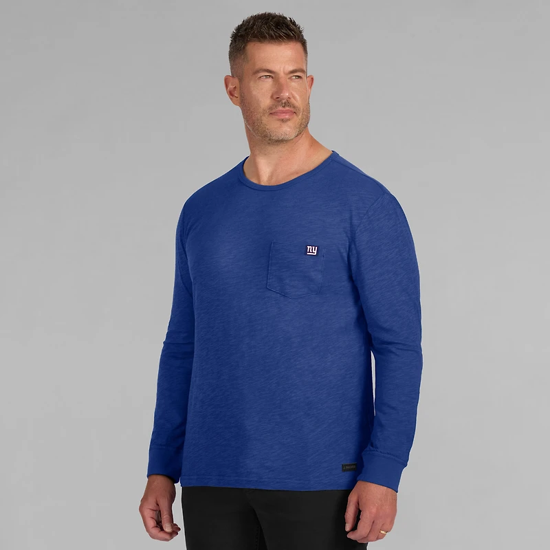 T-shirt à manches longues pour homme J. Palmer bleu New York Giants