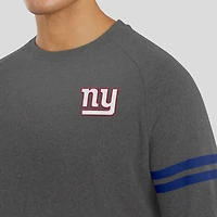 Sweat-shirt à manches longues raglan tri-blend gris chiné foncé J. Palmer des New York Giants pour homme