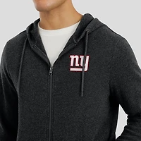 Sweat à capuche zippé tri-blend gris chiné foncé J. Palmer pour homme des New York Giants