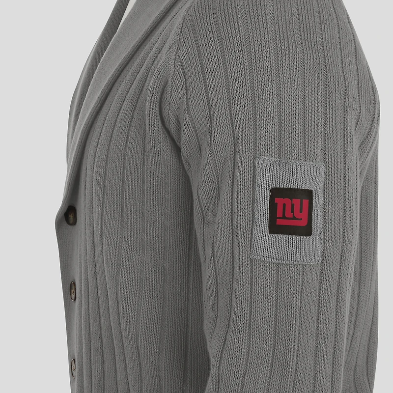 Pull raglan The Playmaker Cardigan graphite J. Palmer pour homme des New York Giants