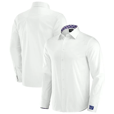 Men's J. Palmer White New York Giants Man-In-Motion Long Sleeve Button-Up Dress Shirt