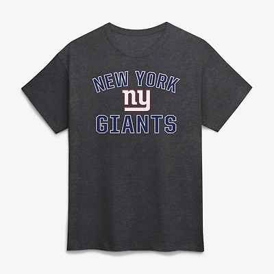 Men's Logo Athletic Charcoal New York Giants Cotton Victory Arch T-Shirt