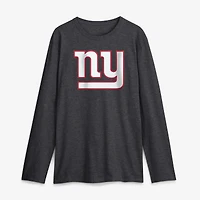 Men's Logo Athletic Charcoal New York Giants Primary Long Sleeve T-Shirt