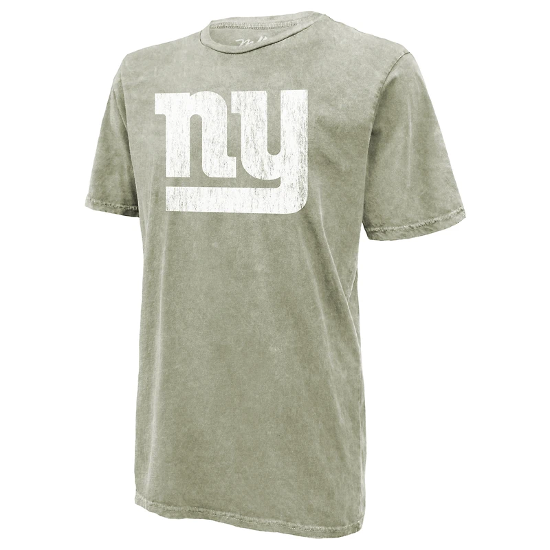 T-shirt homme Majestic Threads Cam Skattebo vert mousse New York Giants, délavage minéral, nom et numéro
