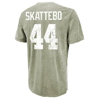 T-shirt homme Majestic Threads Cam Skattebo vert mousse New York Giants, délavage minéral, nom et numéro