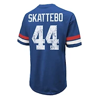 Men's Majestic Threads Cam Skattebo Royal New York Giants  Oversized T-Shirt