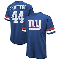 Men's Majestic Threads Cam Skattebo Royal New York Giants  Oversized T-Shirt