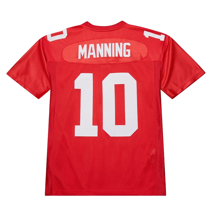 Maillot de joueur retraité authentique Mitchell & Ness Eli Manning rouge New York Giants 2004 pour homme