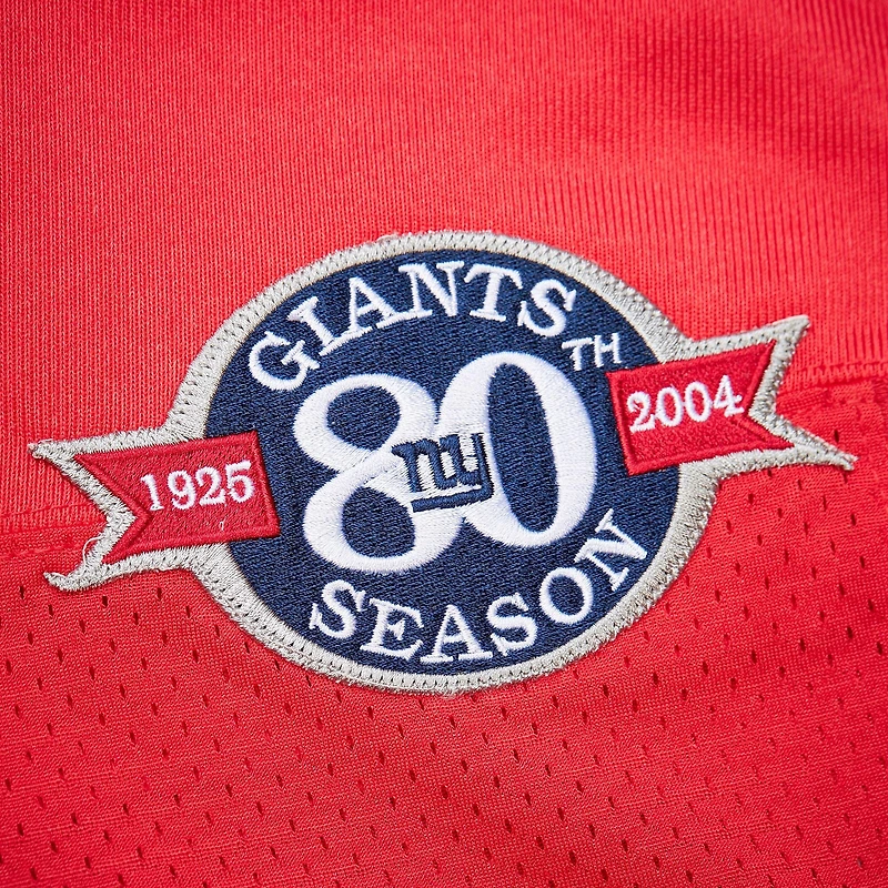 Maillot de joueur retraité authentique Mitchell & Ness Eli Manning rouge New York Giants 2004 pour homme