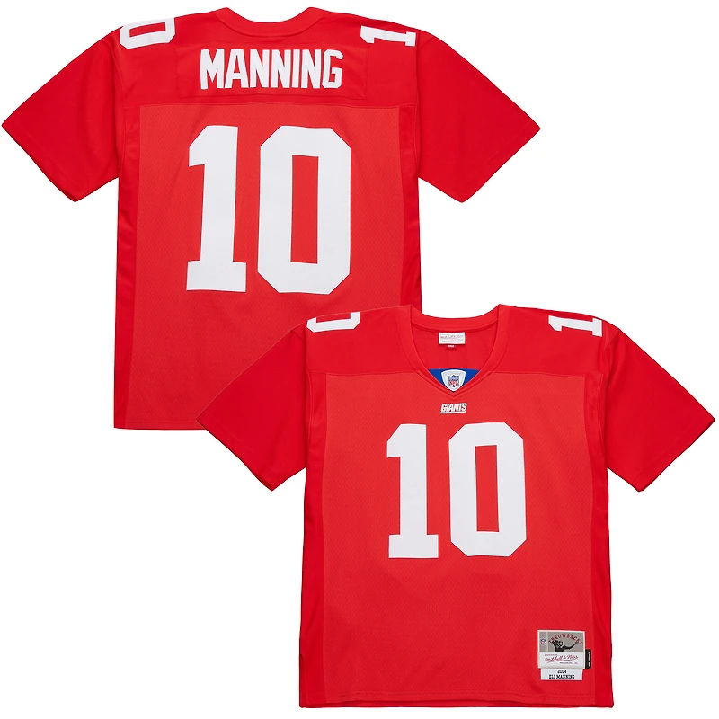 Maillot réplique rouge Mitchell & Ness Eli Manning des New York Giants 2004 Legacy pour homme
