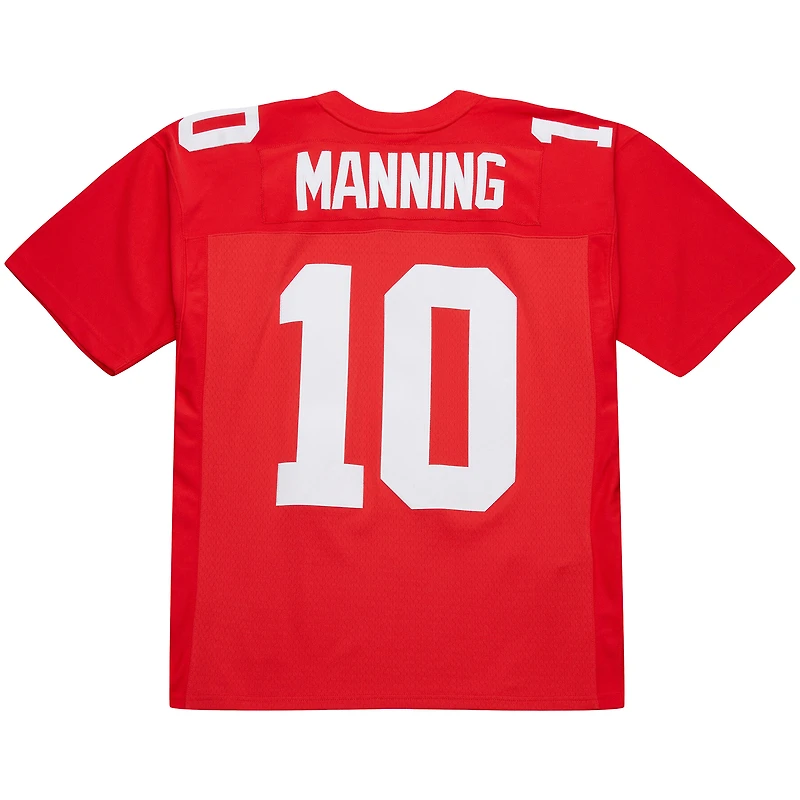 Maillot réplique rouge Mitchell & Ness Eli Manning des New York Giants 2004 Legacy pour homme