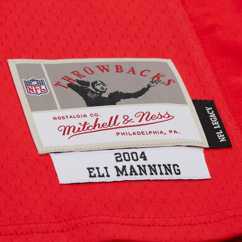 Men's Mitchell & Ness Eli Manning Red New York Giants 2004 Legacy Replica Jersey