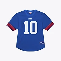 T-shirt en maille Mitchell & Ness Eli Manning Royal New York Giants pour homme, avec nom et numéro du joueur retiré