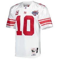 Maillot de joueur retraité authentique Mitchell & Ness Eli Manning blanc des New York Giants 2007 pour hommes