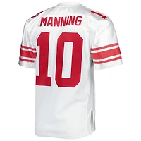 Maillot de joueur retraité authentique Mitchell & Ness Eli Manning blanc des New York Giants 2007 pour hommes