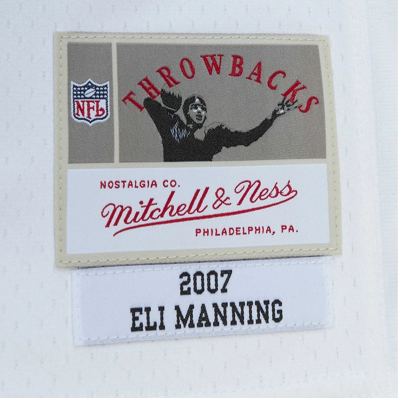 Maillot réplique Mitchell & Ness Eli Manning blanc New York Giants Legacy pour hommes