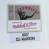Maillot réplique Mitchell & Ness Eli Manning blanc New York Giants Legacy pour hommes