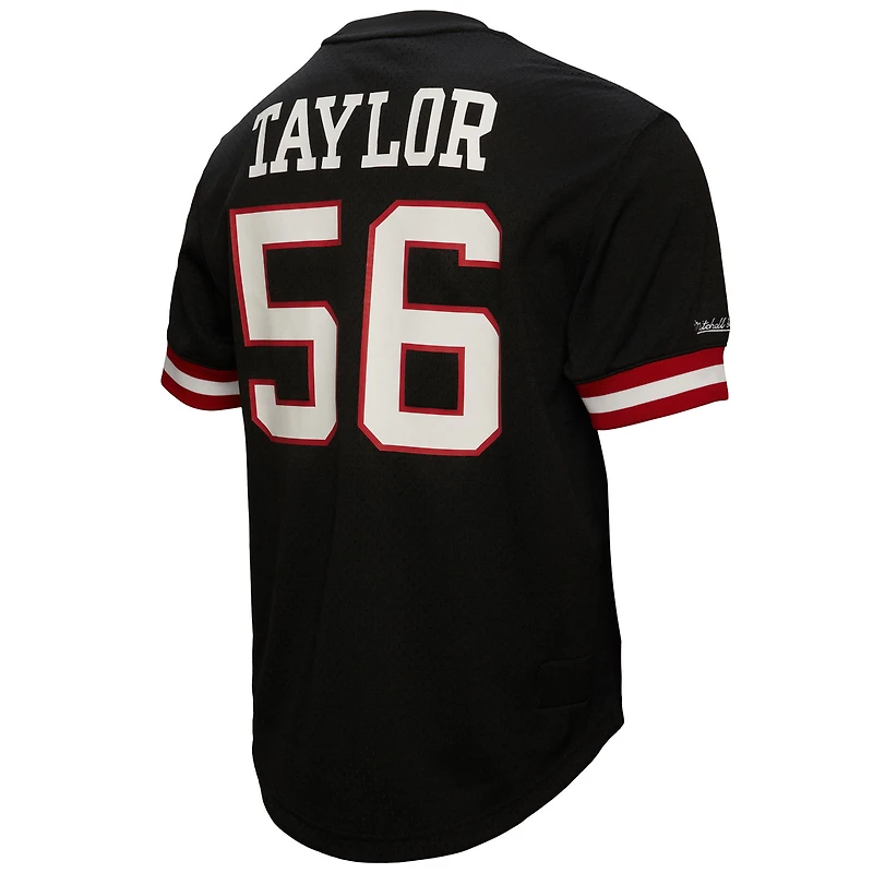 Men's Mitchell & Ness Lawrence Taylor Black New York Giants Big Tall Mesh Player Name Number Top