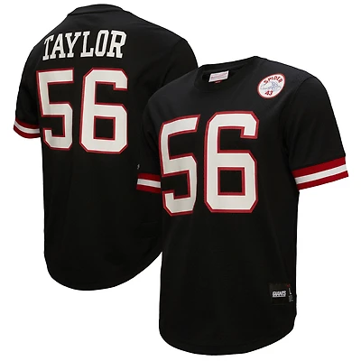 Men's Mitchell & Ness Lawrence Taylor Black New York Giants Big Tall Mesh Player Name Number Top