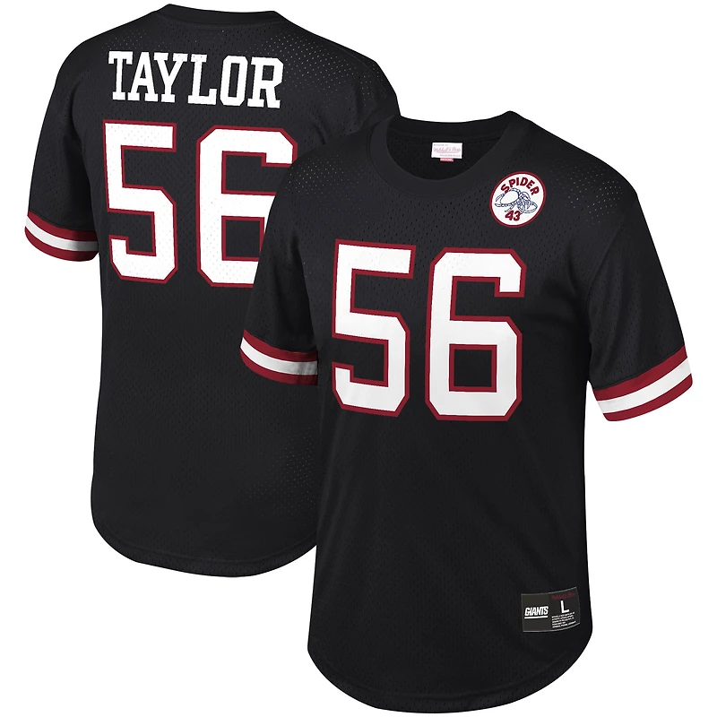 Haut en maille noir avec nom et numéro du joueur retraité des Giants de New York Mitchell & Ness Lawrence Taylor pour hommes
