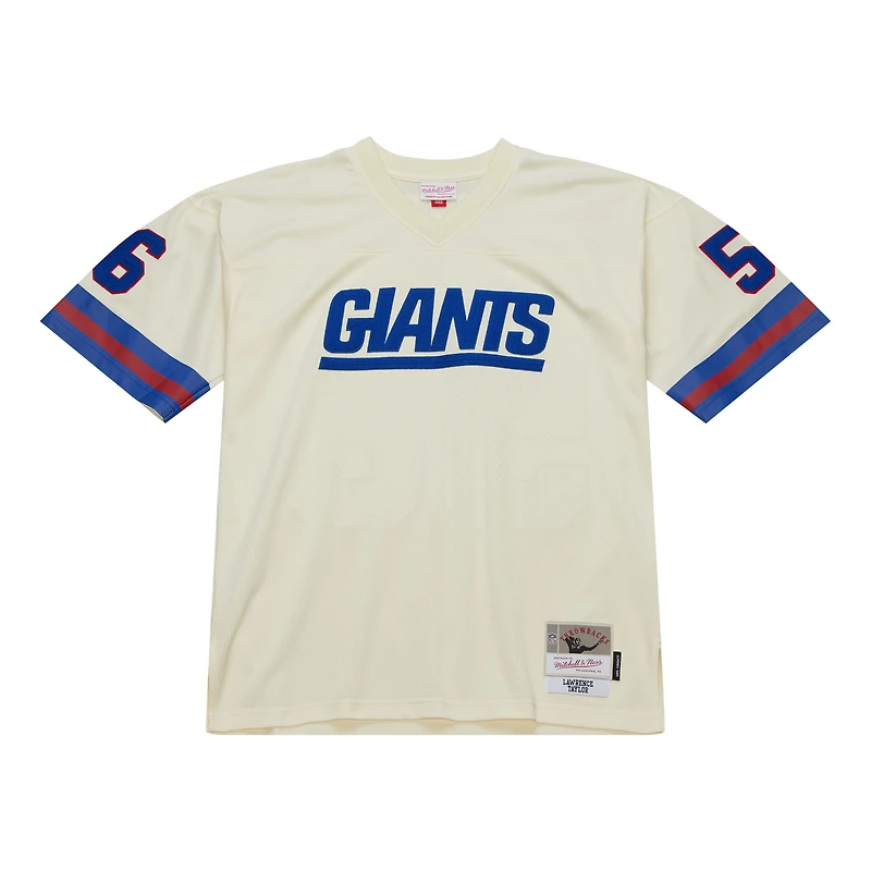 Maillot Mitchell & Ness Lawrence Taylor crème New York Giants Chainstitch Legacy pour hommes