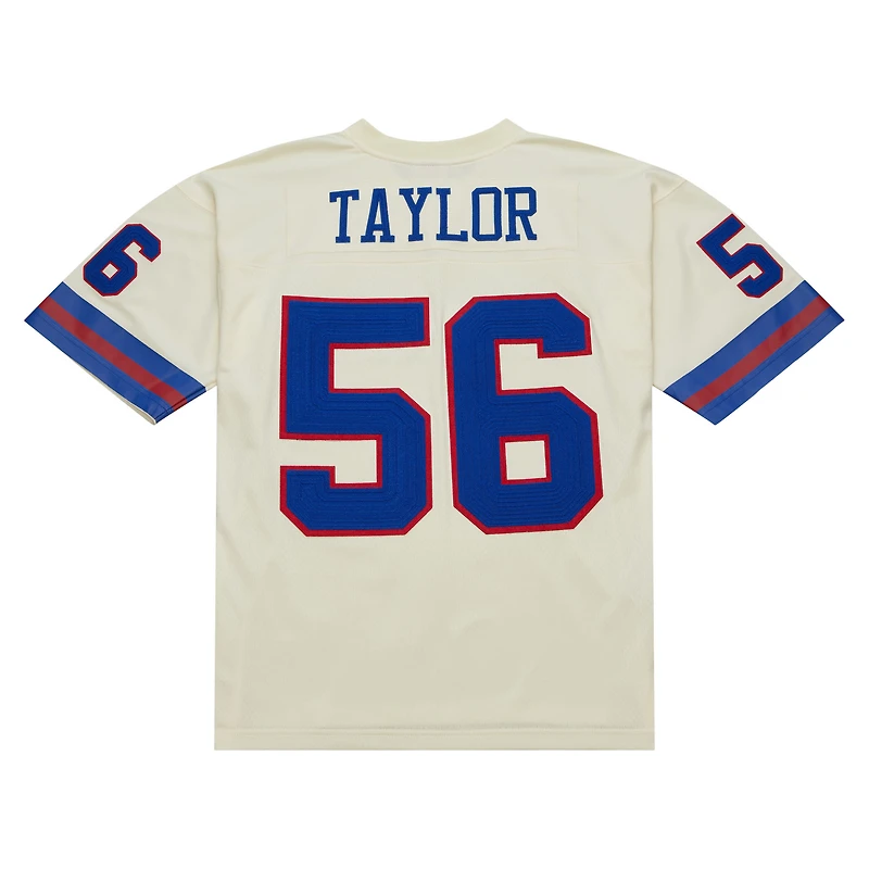 Maillot Mitchell & Ness Lawrence Taylor crème New York Giants Chainstitch Legacy pour hommes