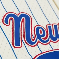 Maillot de baseball boutonné en maille crème Mitchell & Ness Lawrence Taylor pour homme, New York Giants, avec nom et numéro