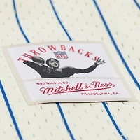 Men's Mitchell & Ness Lawrence Taylor Cream New York Giants Name Number Mesh Button-Up Baseball Jersey