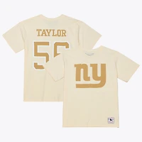 Men's Mitchell & Ness Lawrence Taylor Cream New York Giants Sandman Name Number T-Shirt