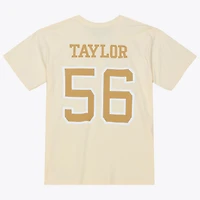 Men's Mitchell & Ness Lawrence Taylor Cream New York Giants Sandman Name Number T-Shirt
