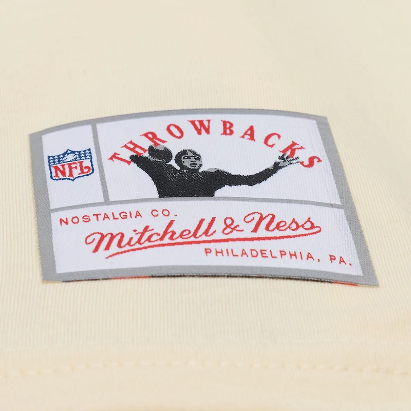 Men's Mitchell & Ness Lawrence Taylor Cream New York Giants Sandman Name Number T-Shirt