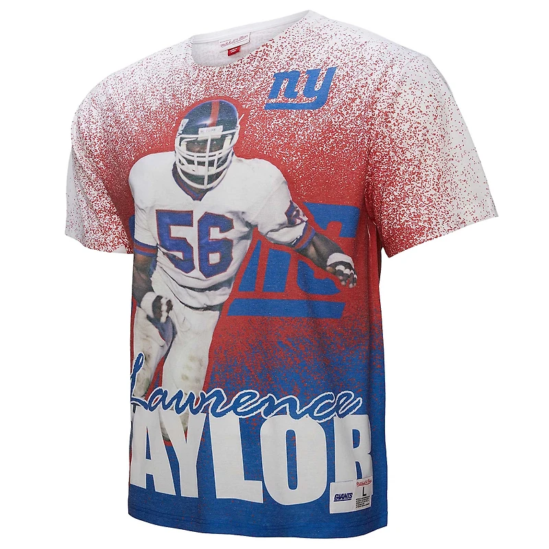 Men's Mitchell & Ness Lawrence Taylor Gray New York Giants Burst Retired Player T-Shirt