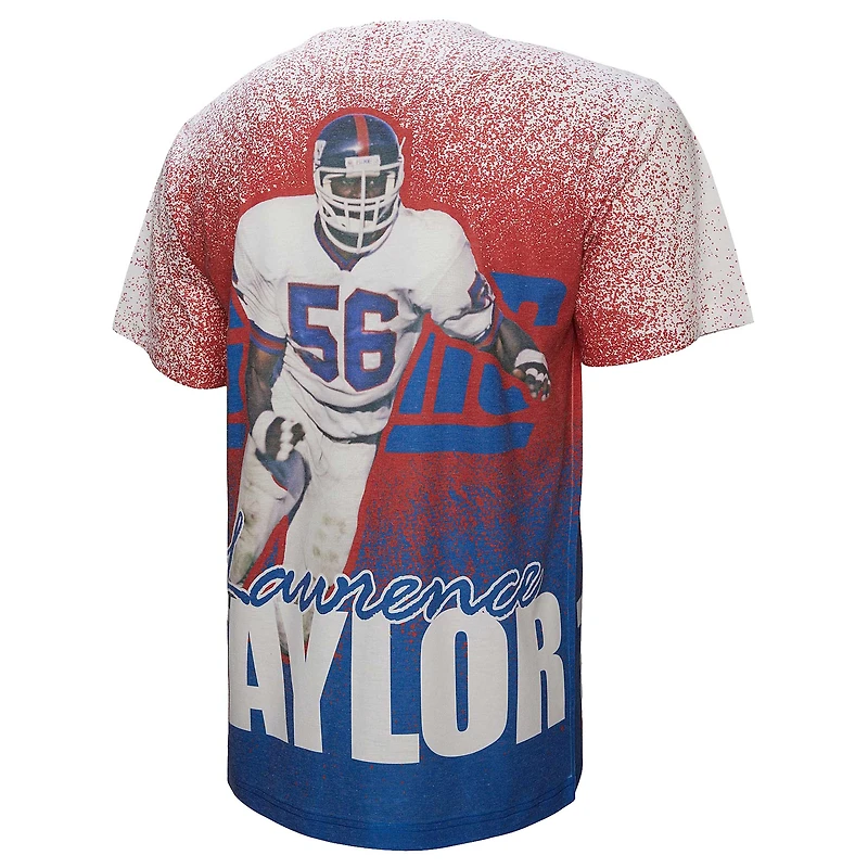 Men's Mitchell & Ness Lawrence Taylor Gray New York Giants Burst Retired Player T-Shirt