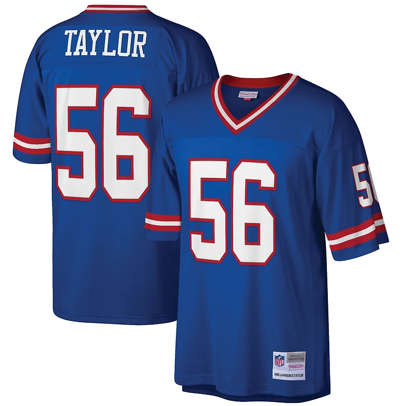 Maillot réplique de joueur retraité Mitchell & Ness Lawrence Taylor Royal New York Giants Big Tall 1986 pour hommes