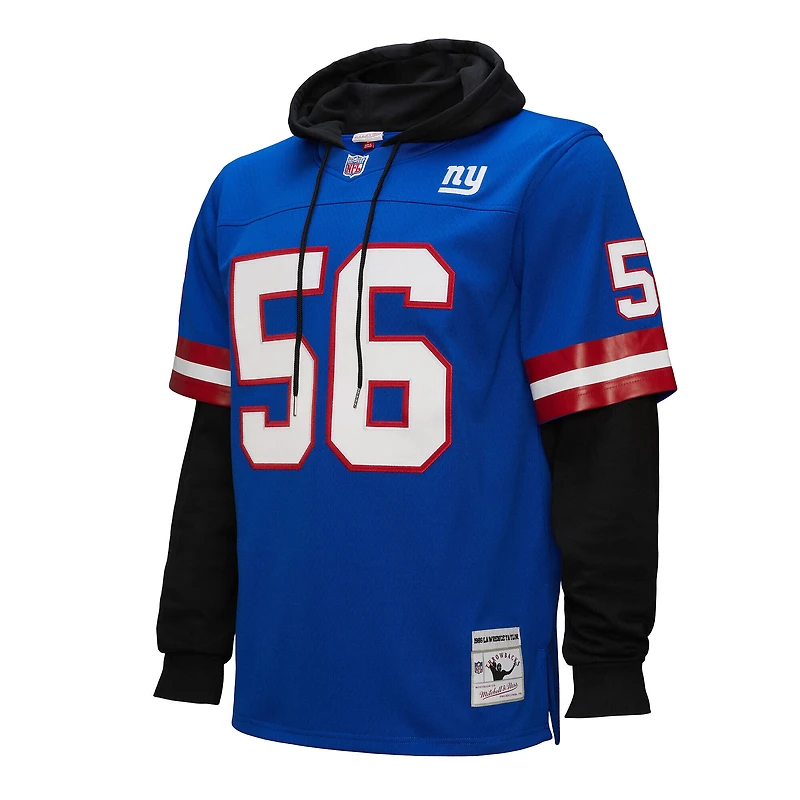 Men's Mitchell & Ness Lawrence Taylor Royal New York Giants Player Name Number Hoodie Legacy Jersey