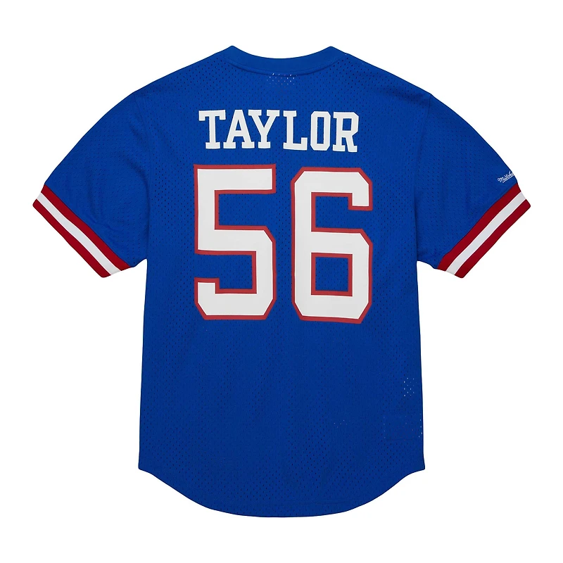 Haut en maille pour homme avec nom et numéro de joueur retraité des New York Giants, Lawrence Taylor Royal Mitchell & Ness