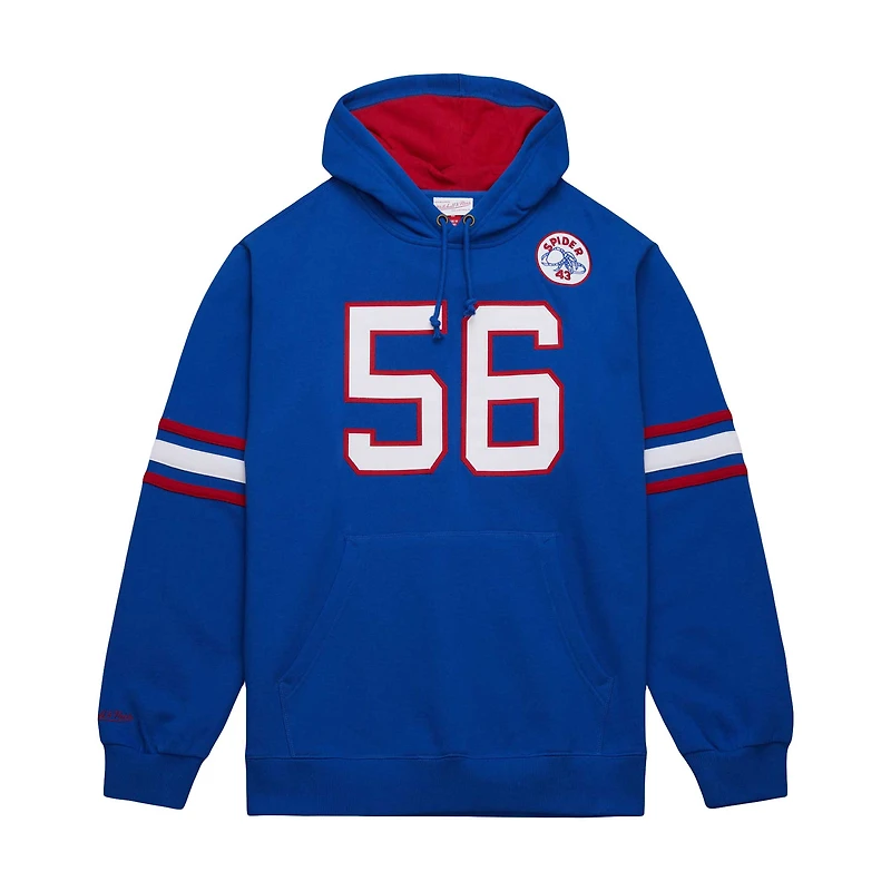 Sweat à capuche pour homme Mitchell & Ness Lawrence Taylor Royal New York Giants avec nom et numéro de joueur retraité