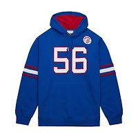 Sweat à capuche pour homme Mitchell & Ness Lawrence Taylor Royal New York Giants avec nom et numéro de joueur retraité