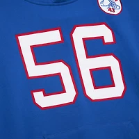 Sweat à capuche pour homme Mitchell & Ness Lawrence Taylor Royal New York Giants avec nom et numéro de joueur retraité
