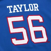 Sweat à capuche pour homme Mitchell & Ness Lawrence Taylor Royal New York Giants avec nom et numéro de joueur retraité