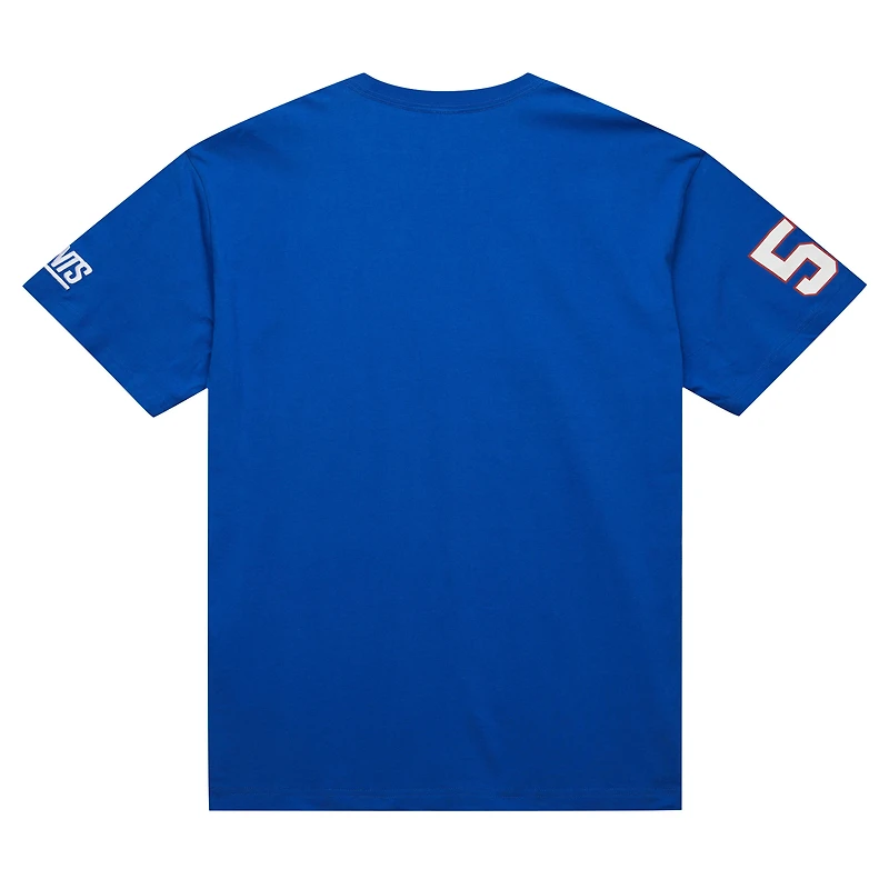 T-shirt surnom de joueur retraité Mitchell & Ness Lawrence Taylor Royal New York Giants pour hommes