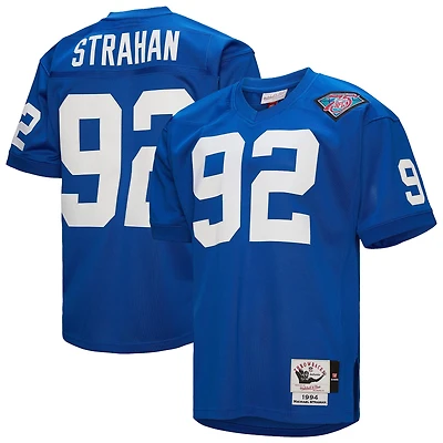 Maillot de joueur retraité authentique Mitchell & Ness Michael Strahan Royal New York Giants 1994 pour homme