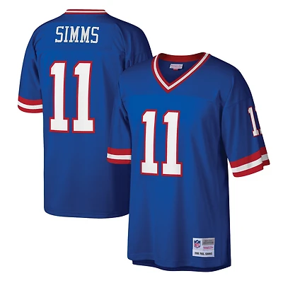 Maillot pour homme Mitchell & Ness Phil Simms Royal New York Giants Legacy Replica