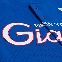 Maillot de mode Mitchell & Ness Royal New York Giants Head Coach en maille à boutons pour homme