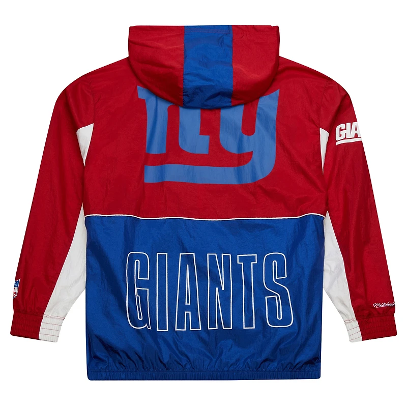 Men's Mitchell & Ness White New York Giants Big Shot Premium Full-Zip Windbreaker