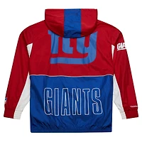Men's Mitchell & Ness White New York Giants Big Shot Premium Full-Zip Windbreaker
