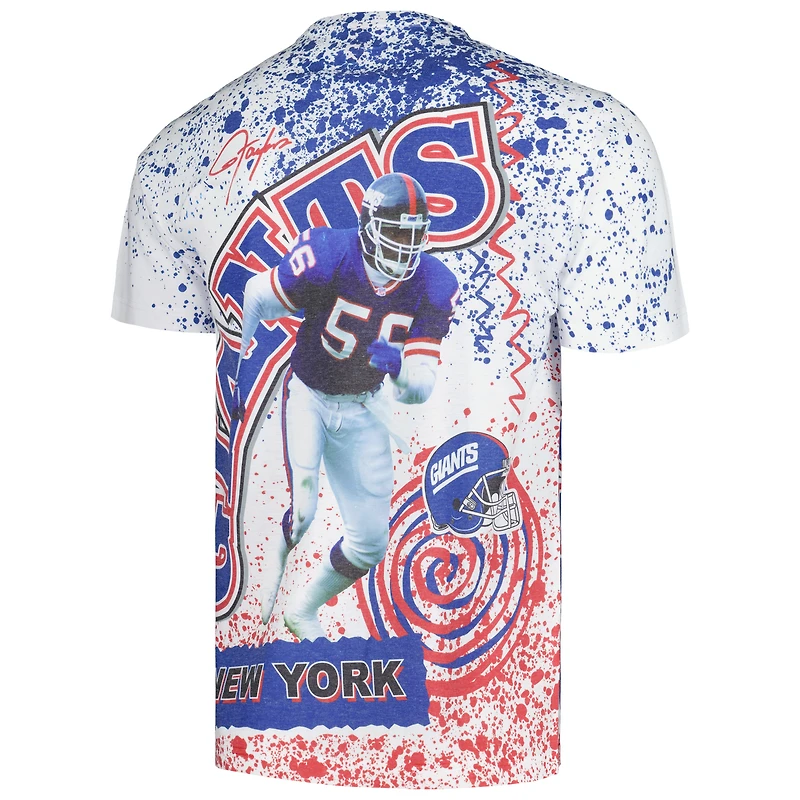 Men's Mitchell & Ness White New York Giants Retired Player Name Number Burst T-Shirt