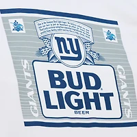 Men's Mitchell & Ness x Bud Light White New York Giants The Crest Pullover Sweatshirt